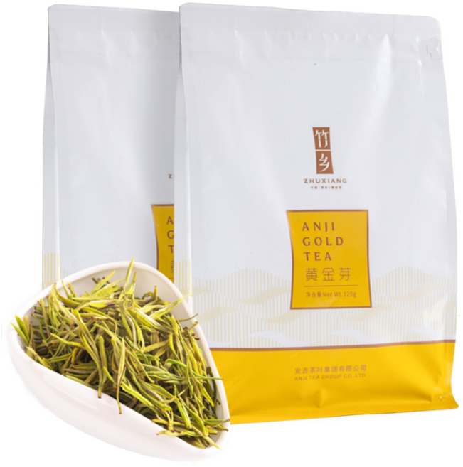 안길백차 중국 녹차 250g 황금아 2023년 우전 특급 춘차, 1개, 1개, 1개입