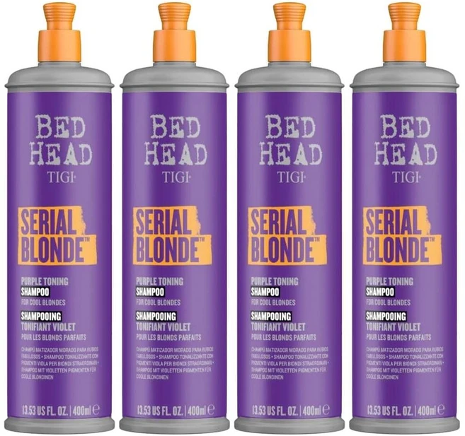 TIGI 베드헤드 시리얼 블론드 퍼플 토닝 샴푸, 4개, 400ml - 쿠팡