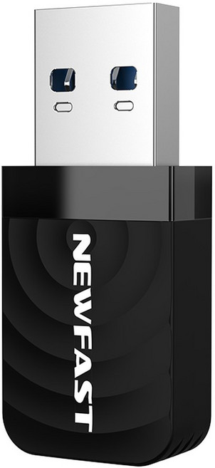 Newfast 1300Mbps USB WiFi 어댑터 데스크탑 노트북 Win7 10 11 PC 미니 소형 소형 동글 듀얼 밴드 수신기 USB3 네트워크 카드, 검정색