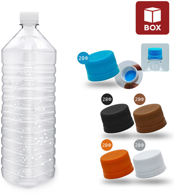 MIR (1BOX) 내압캡 생수 공병 사각 1500ml (60개입), 오렌지, 1개