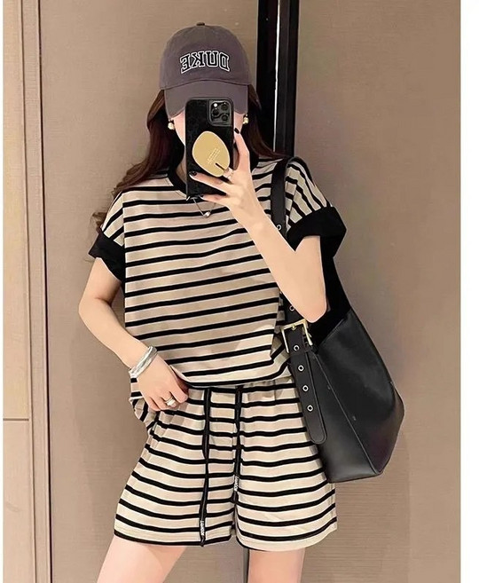 Sealang 여성 여름 반바지 세트 반팔 티셔츠 캐주얼 cong0402QP8