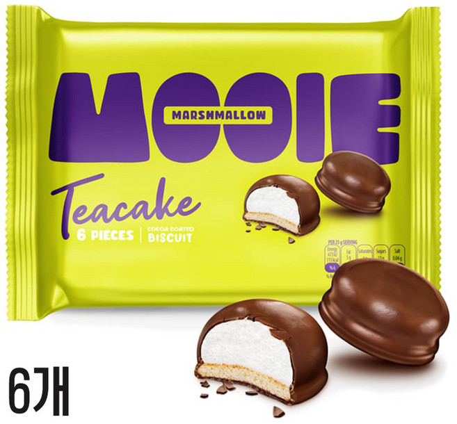 무이 초코 머쉬멜로우 티케익, 6개, 90g