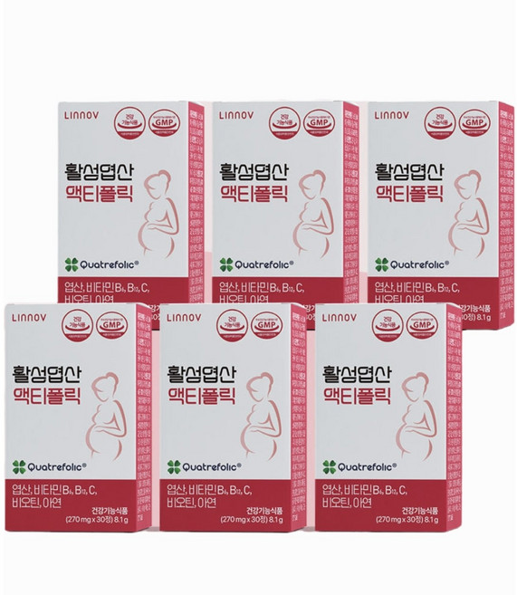 4세대 활성엽산 리노브 액티폴릭 5개월분, 30정, 6개