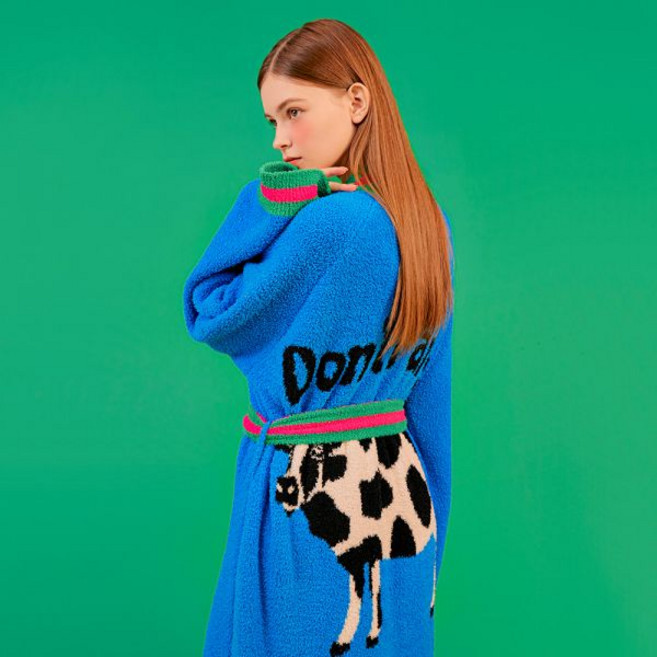 위글위글 수면 가운 홈웨어 라운지 로브 - Don't Panic 439550