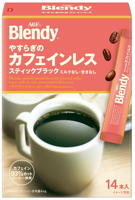 AGF Blendy Black Cafeine 低咖啡因舒適型隨身包, 2g, 1個, 14入