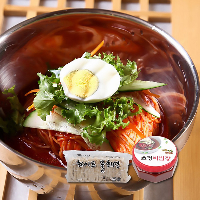 비빔 화이트물회면 10인분 (비빔장 600g + 화이트물회면 2kg) 비빔냉면, 1개