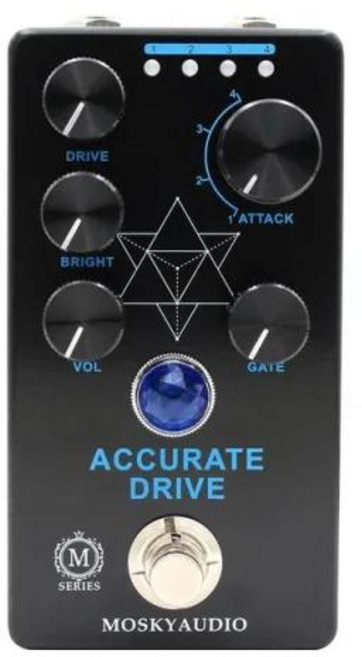 멀티이펙터 MOSKY 기타 이펙트 페달 왜곡 오버드라이브 퍼즈 킹 랫 트루 바이패스 풀 메탈 쉘 액세서리, 11) Accurate Drive, 1개