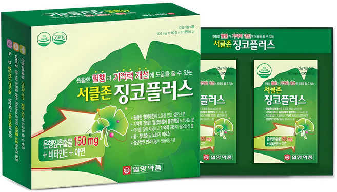 일양약품 서클존 징코플러스, 120정, 1개