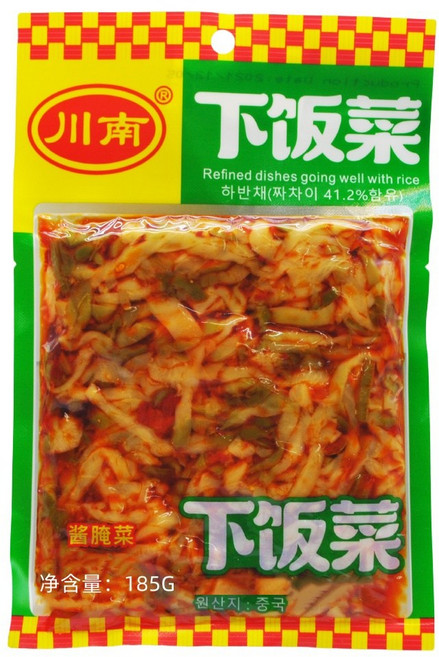 천미방 중국식품 촨남 하반 짜차이 하반채 짜사이, 185g, 4개