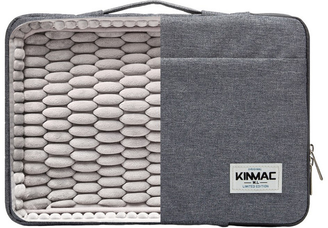 킨맥 360쉴드 심플 노트북파우치 가방 케이스 15인치 16인치 호환 맥북 에어 프로 M1 M2 M3, 심플그레이, 1개