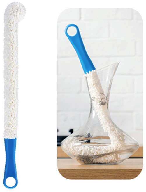 YGG 와인 디캔더 청소 세척 솔, 1개, 블루 대형