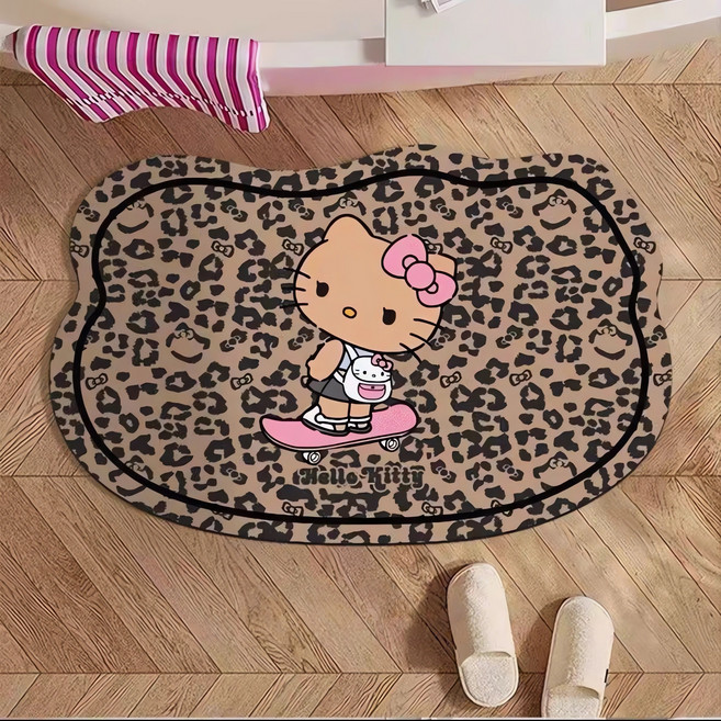 란틴 욕실 발매트 규조토 미끄럼방지매트 화장실 주방 발매트 미끄럼방지 패드 베란다 바닥매트 브라운 고양이, 브라운 C, 1개