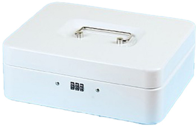 키밍 돈통 수납합 200 중형, 1개, 화이트