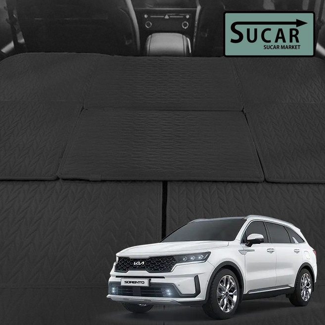 슈카마켓 쏘렌토 MQ4 페이스리프트 리노 차박 평탄화매트 프리미엄 고강도 틈새연결 확장보드 트렁크 1P, 중형(1P), 새들브라운, 쏘렌토 MQ4(6인승)