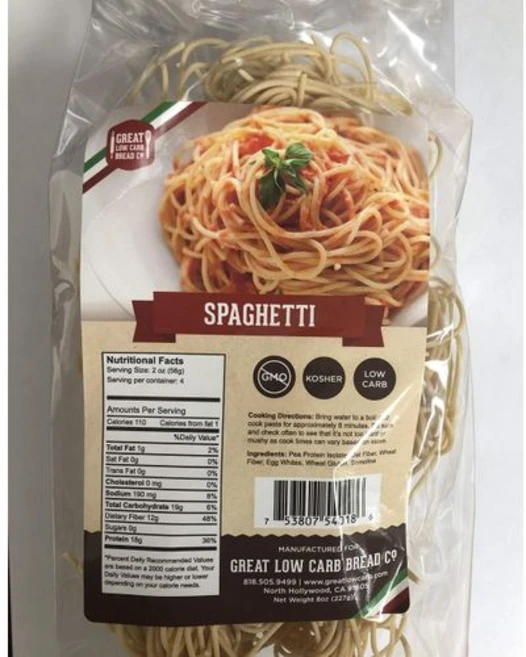 Low Carb Pasta Keto Pasta Great Low Carb Pasta Keto Pasta Great Low Carb Bread Company Non GMO, 1개 - 쿠팡