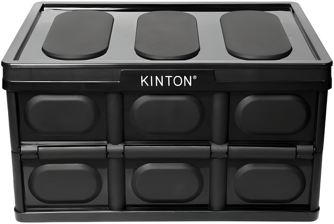 킨톤 접이식 하드케이스 트렁크 정리함 57L, 블랙