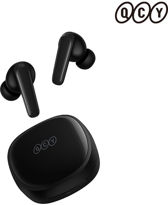 QCY QCY-T13X APP 블루투스 이어폰, 블랙(한국정품/1년AS)