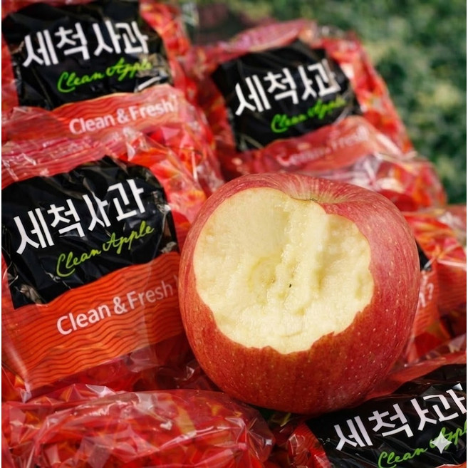 [3중세척특가할인] 초고당도 껍질째먹는 세척사과, 1박스, 2kg소과(12과내외)