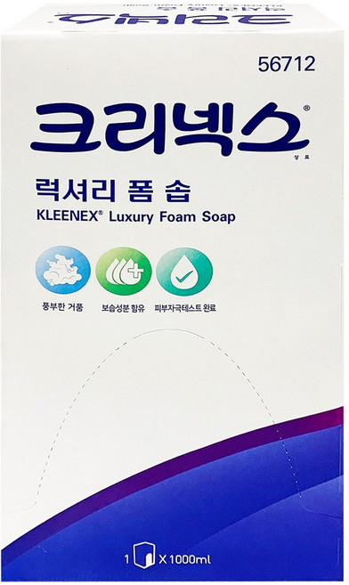 크리넥스 폼솝 거품비누 럭셔리 폼솝 56712 1000ml 1개, 1L