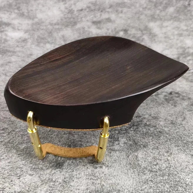 쿠쿠스토어 1/4~4/4 바이올린 턱받침 (금속 클램프 나사 브래킷 코르크 포함) 1/2 흑단 대추나무 장착 하드, 24 natural ebony wood 1