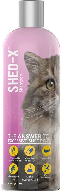 쉐드-엑스 털갈이 조절 샴푸 고양이용 236밀리리터 – 털 쉐드-엑스 털갈이 조절 샴푸 고양이용 236밀리리터 – 털갈이 감소 – 털갈이 샴푸는 피부와 털에 비타민과 항산화제를, 1개 - 쿠팡