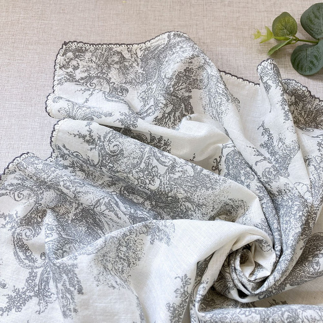 용나라 국산 아사면 손수건 2장 쁘띠 스카프 목수건