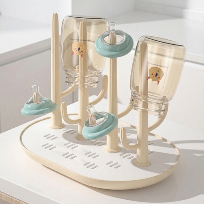 글로우포레 물빠짐 젖병 건조대, 화이트, 단품