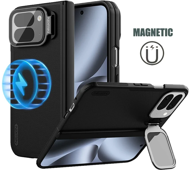 NILLKIN 구글 픽셀 Google Pixel 10 Pro Fold 프로 폴드용 마그세이프 케이스 충격 자석 폰 홀더 카메라, 01 구글 픽셀 10 프로 폴드, 01 MagSafe Black