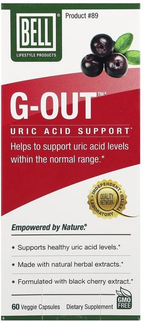벨 라이프스타일 G-아웃 요산 서포트 Bell Lifestyle G-Out™ Uric Acid Support 60정, 1개 - 쿠팡