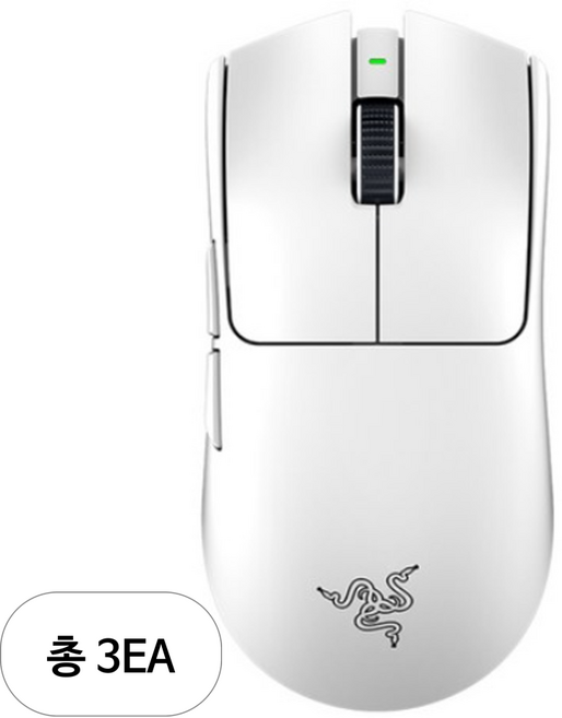 레이저 Viper V3 Pro 유무선 마우스 RZ01-0512, 3세트, 화이트