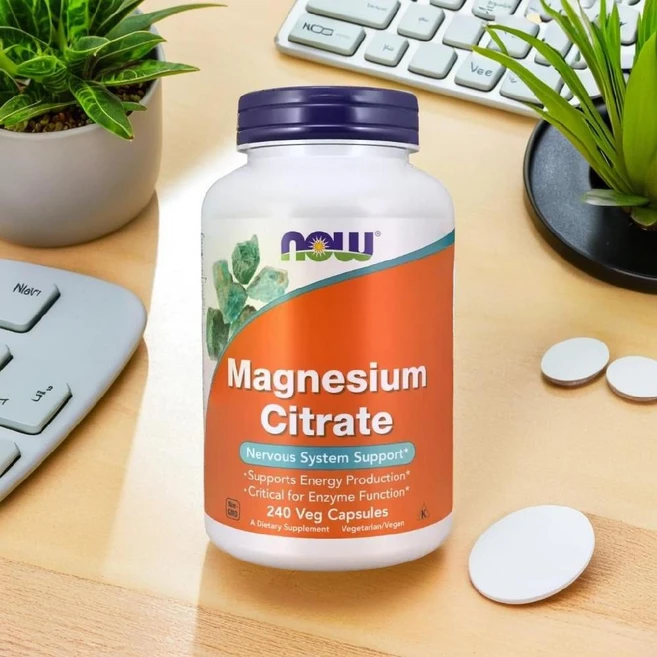 NOW Foods 마그네슘 시트레이트 베지 캡슐 240정, 1개 - 쿠팡
