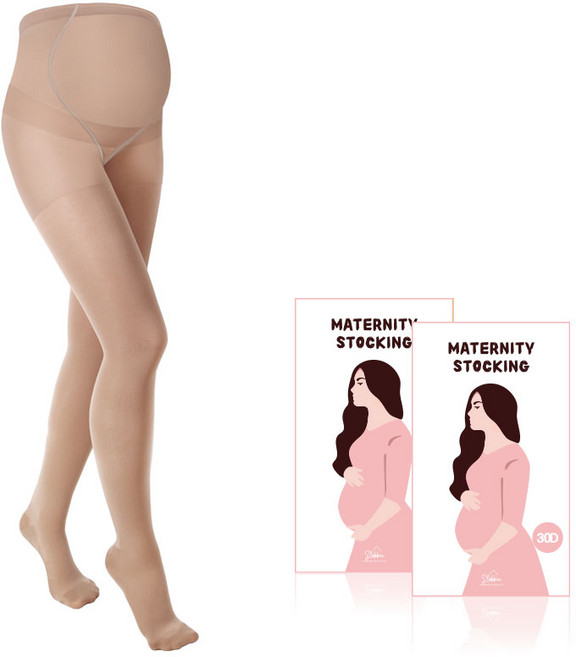 더 편한 임부용 30D 스타킹 2P