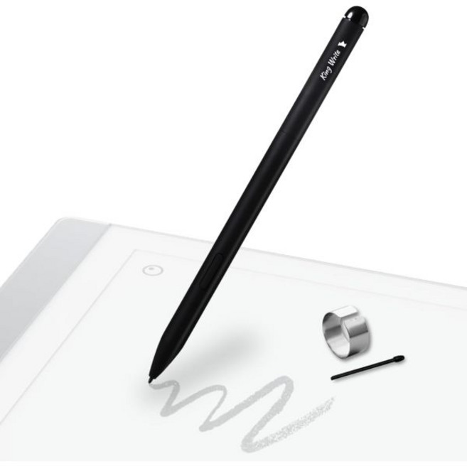 디지털 지우개가 있는 주목할 만한 2펜용 MR05 EMR 스타일러스 4096 압력 민감도 손바닥 거부 장치/태블릿용 펜, MR05-Black