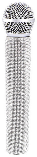 코스프레 파티 소품용 마이크, 1개, 실버큐빅