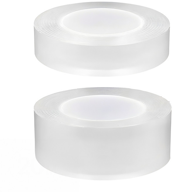 20M 대용량 세트 4세대 업그레이드 초강력 투명 단면 실리콘 테이프 자국없는 다용도 강력 접착 클리어 겔테이프, R99836Q(3cm*10m + 5cm*10m, 1세트