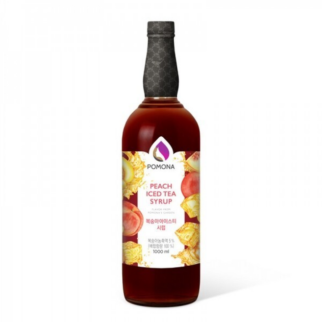 포모나 복숭아 아이스티시럽 1000ml, 1L, 1개