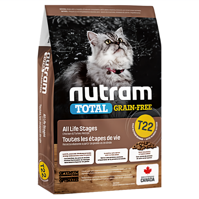 nutram 全齡貓 無穀全能乾飼料 火雞+雞肉 2公斤 加拿大製造, 2kg, 1袋