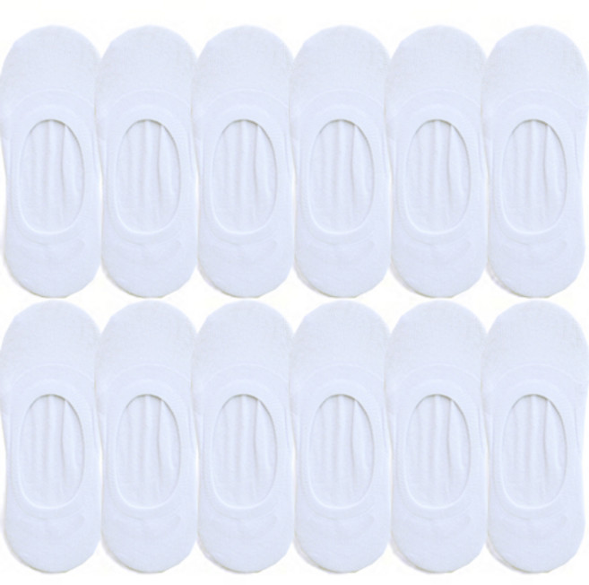 더베이직 여성용 3중 홀딩 페이크삭스 양말 실속형 12켤레