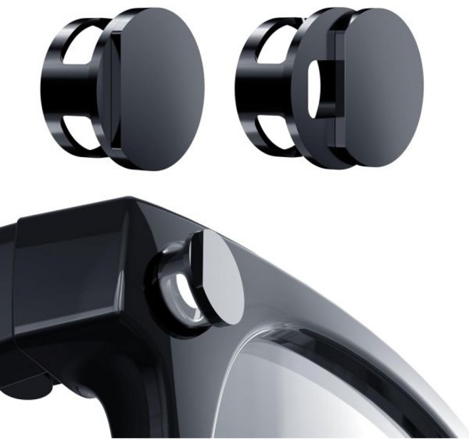 2팩 메타 안경용 플래시 커버 레이밴 웨이퍼러 스카이러 헤드라이너 HSTN 라이트 차단 스티커 액세서리와 호환되는 LED 차단기 카메라 렌즈용 프라이버시