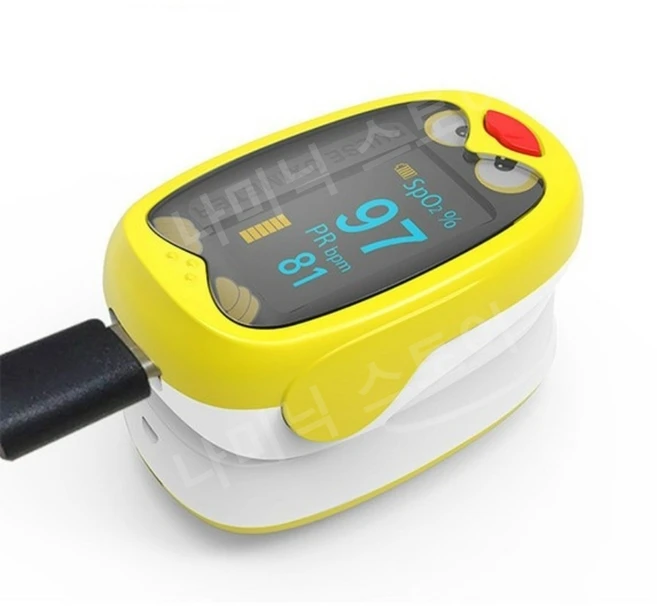 산소포화도측정기 어린이 손가락 맥박 산소 농도계 소아용, 1개 - 쿠팡