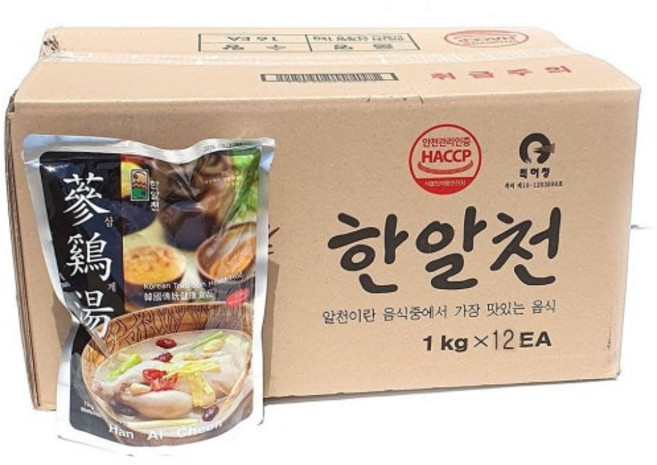 한알천 삼계탕 1kg X 12개 (1박스)