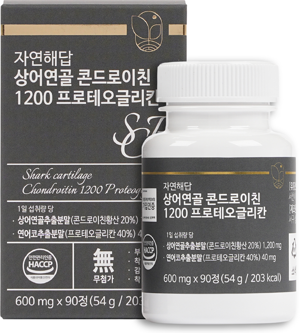 자연해답 상어연골 콘드로이친 1200 프로테오글리칸, 1개, 90정