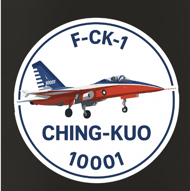 F-CK-1 經國號 10001 飛機貼紙 10cm, 1個