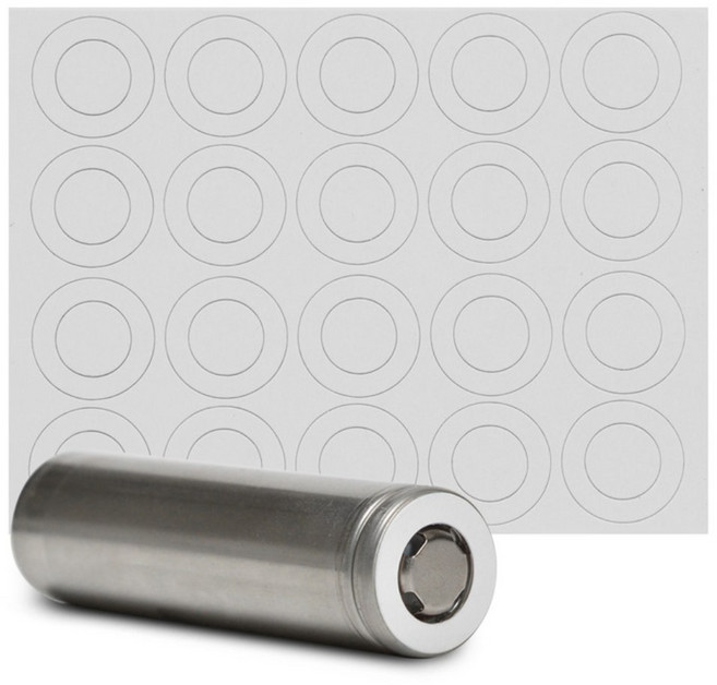 18650 배터리 절연지 절연링 스티커 PET재질 1셀+극, 1개