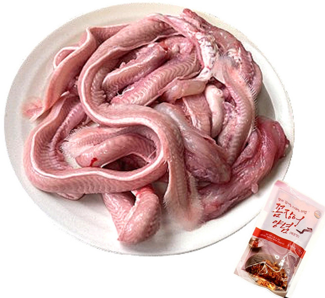 [당일바리] 부산 생물 손질 꼼장어 + 소스, 1개, 1kg(손질후 600g내외)