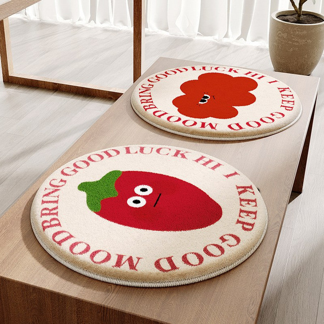 해피유통 귀여운 동물 캐릭터 디자인 어린이 및 성인용 매트 소파용 방석 쿠션, 60*60cm, 31