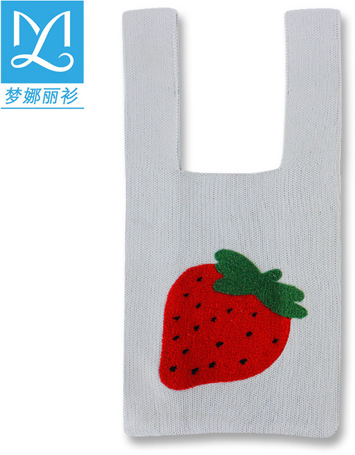 [추천하다] 가벼운 숄더백 대학생숄더백 데일리백몽나리 셔츠 자수 자카드 니트 모직 핸드백 겨드랑이 가방 토트 가방 핸드백