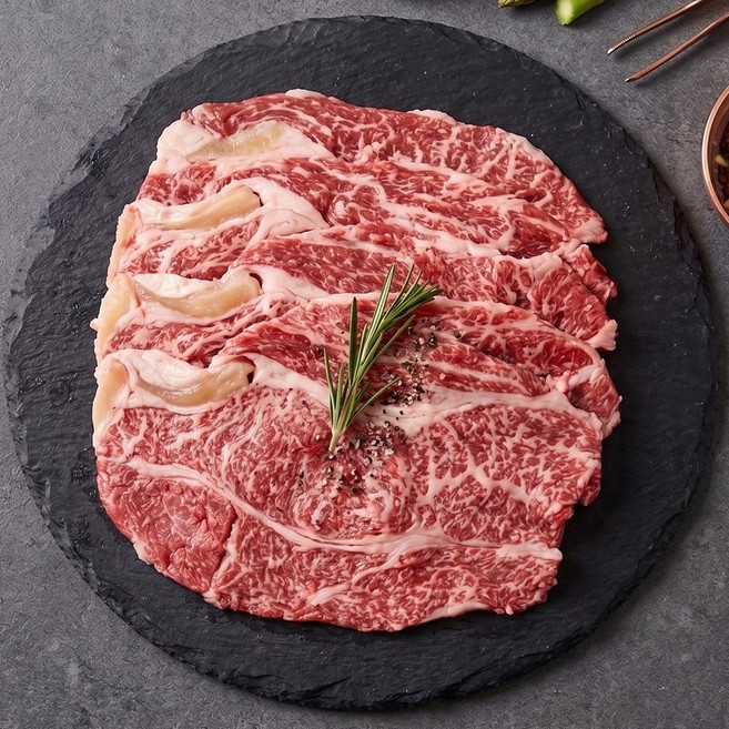 100% 국내산 한우 등심 대패 불고기/샤브샤브용, 4개, 300g