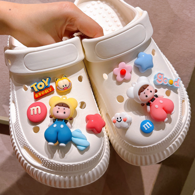 롤링페이퍼 토이캐릭터 실내화 슬리퍼꾸미기 신발 꾸미기 파츠세트