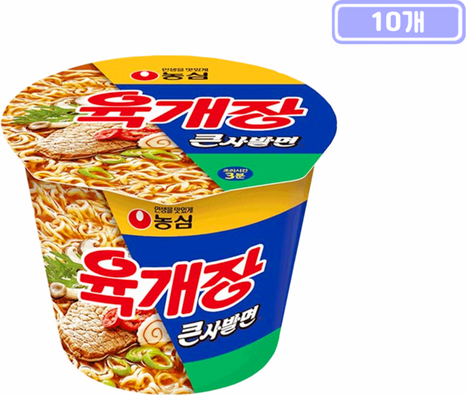 농심 육개장 큰사발 110 g, 10개